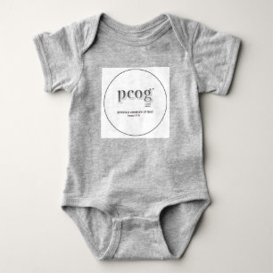 Baby bodypak "PCOG" met Bijbeltekst & hart Romper