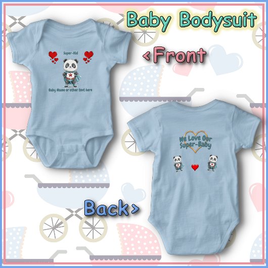 Baby Bodypak - Superheld - Panda Beer Romper