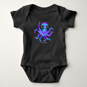 Baby Bodypakje -Blauw Violette Octopus (levendig) Romper