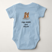 Baby Bodypakje: Mijn vader mijn oude ik (blauw) Romper (Achterkant)