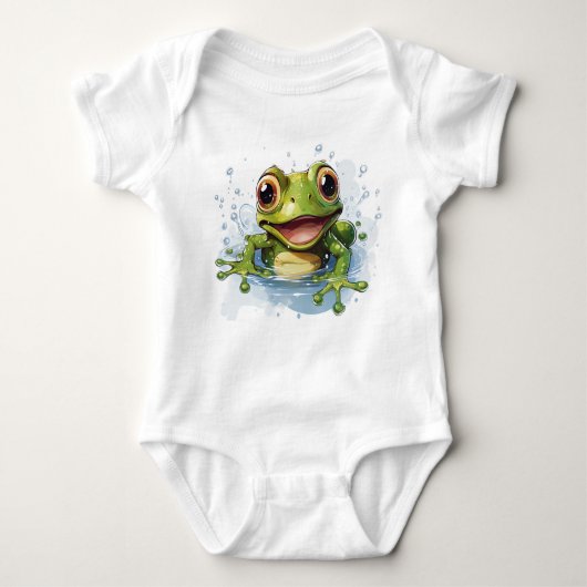 Baby body's met grappige kikker romper (Voorkant)