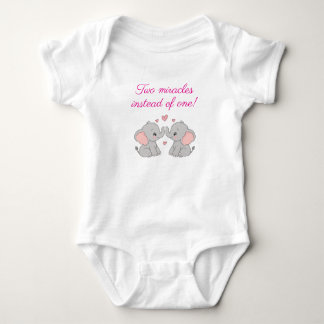 Baby Body's voor Tweelingen, Schattige Boodschap, Romper