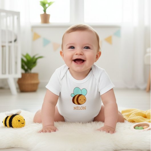Baby Bodysuit Adorable Bee Design