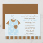 Baby Bodysuit Apparel Baby shower Kaart (Voorkant / Achterkant)