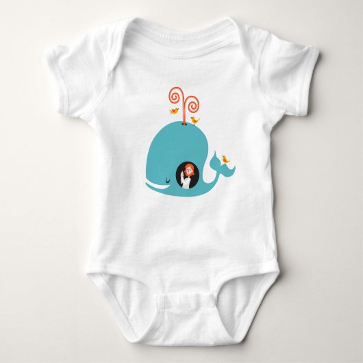 Baby Bodysuit Bible Story Jonah And The Whale (Voorkant)