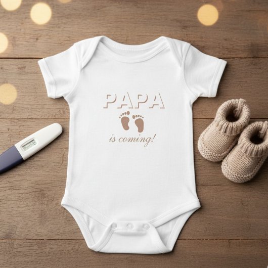 Baby Bodysuit - Birth Announcement PAPA is coming