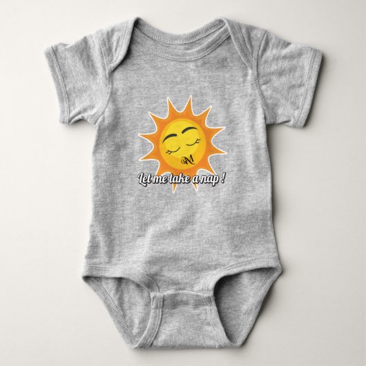 Baby Bodysuit: Doe een dutje (grijs) Romper (Voorkant)