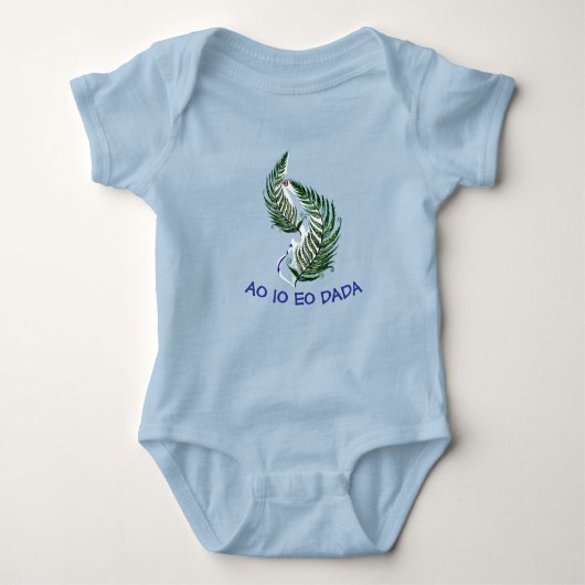 Baby Bodysuit Fern Aotearoa NZ  funny baby talk (Voorkant)