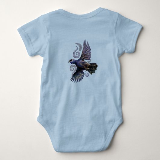 Baby Bodysuit Fern Aotearoa NZ  funny baby talk (Achterkant)