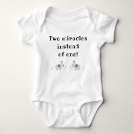 Baby Bodysuit for Twins, eenstuk met schattige slo