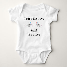 Baby Bodysuit for Twins, eenstuk met schattige slo