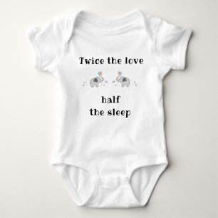 Baby Bodysuit for Twins, eenstuk met schattige slo