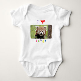 Baby Bodysuit foto rode panda, dieren 0053.