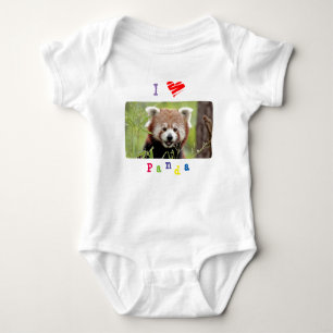 Baby Bodysuit foto rode panda, dieren 0053.