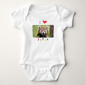 Baby Bodysuit foto rode panda, dieren 0053.