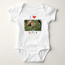 Baby Bodysuit foto rode panda, dieren 0056.