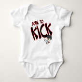Baby Bodysuit - Geboren op Kick (Voorkant)