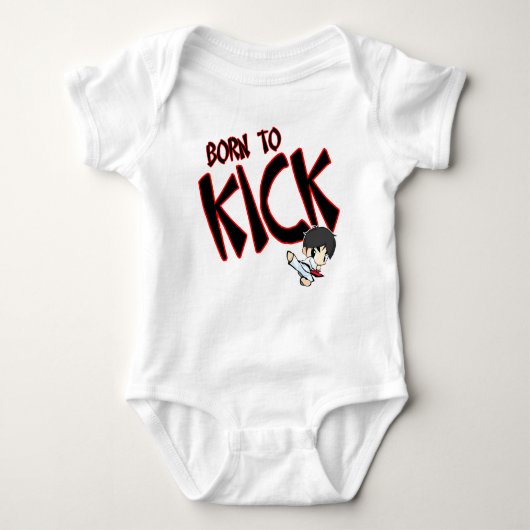 Baby Bodysuit - Geboren op Kick (Voorkant)