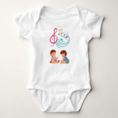 Baby Bodysuit Harmonieuze Speeltijd. (Voorkant)
