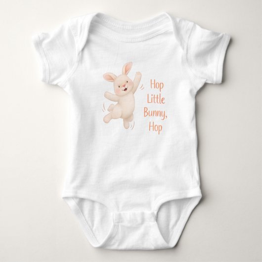 Baby Bodysuit – Hop Little Bunny, Hop (Voorkant)