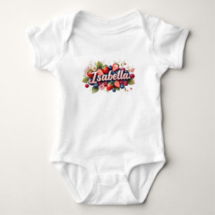 Baby Bodysuit Isabella Berry Floral Design