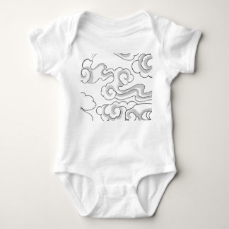 BABY BODYSUIT JAPANESE CLOUD PATROON CUSTON NAME
