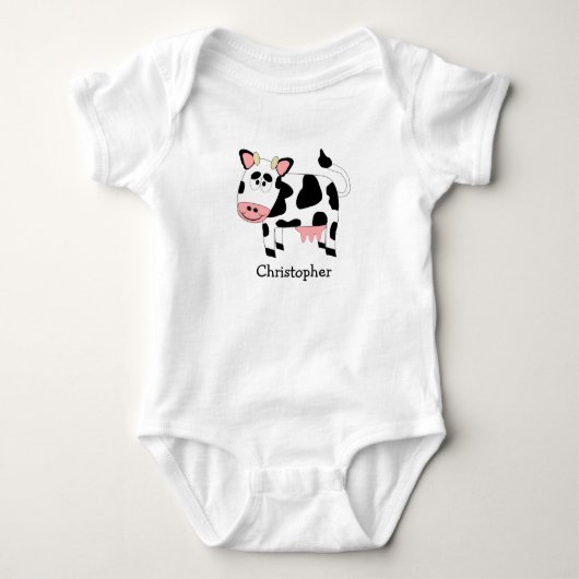 Baby Bodysuit Koe Ontwerp (Voorkant)