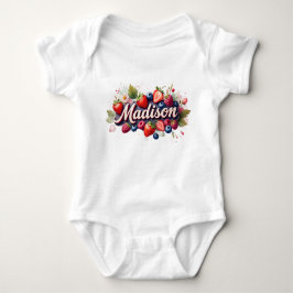Baby Bodysuit " Madison " Berry Floral Design