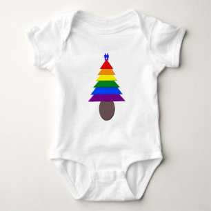 Baby Bodysuit Mannen regenboogregenboogbomen
