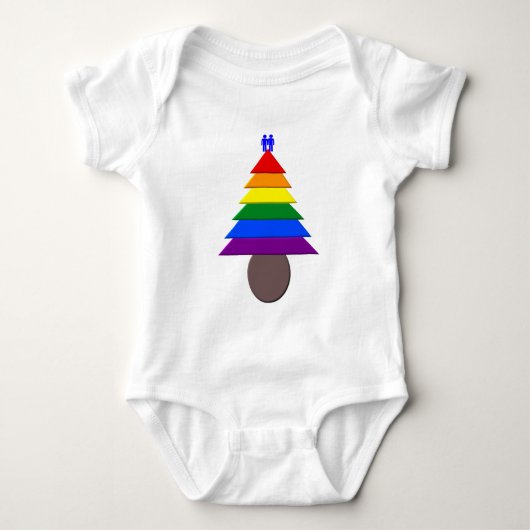 Baby Bodysuit Mannen regenboogregenboogbomen (Voorkant)