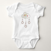 Baby bodysuit Melody in de wolken. (Voorkant)