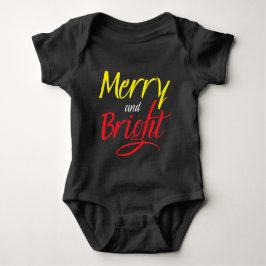 Baby Bodysuit : Merry and Bright (black)