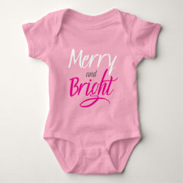 Baby Bodysuit : Merry and Bright (pink)