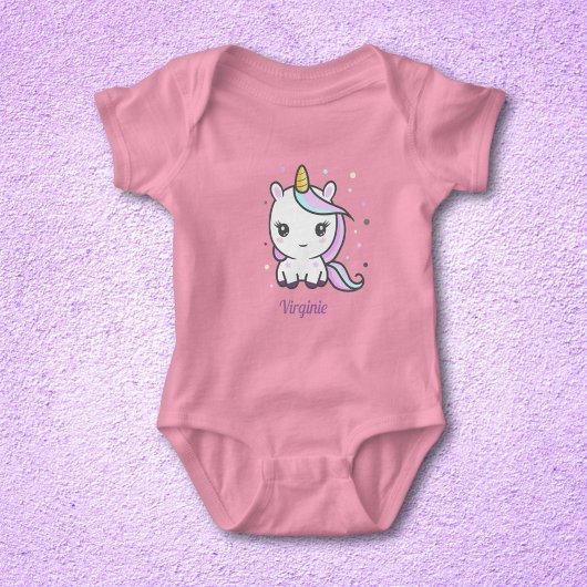 Baby Bodysuit met een Cute Unicorn