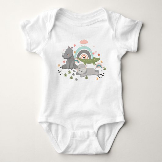 Baby Bodysuit met een leuke illustratie (Voorkant)