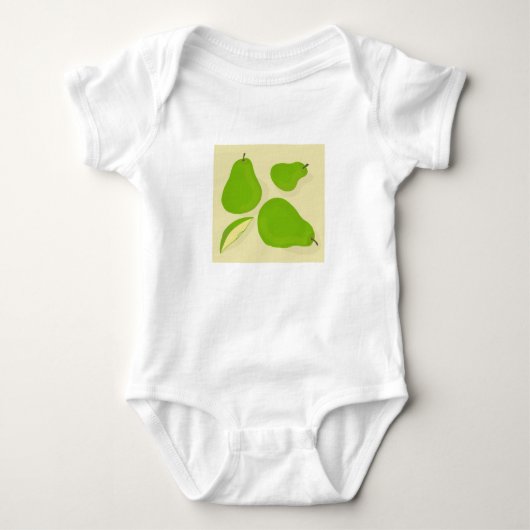 Baby bodysuit met groen peerontwerp (Voorkant)