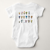 Baby Bodysuit met Leuk Karakter Ontwerp – Aantrekk (Achterkant)