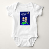 Baby bodysuit met ouder astronauten door Jo Afbeel (Voorkant)