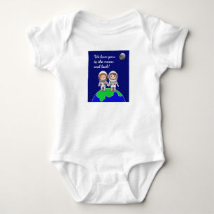 Baby bodysuit met ouder astronauten door Jo Afbeel
