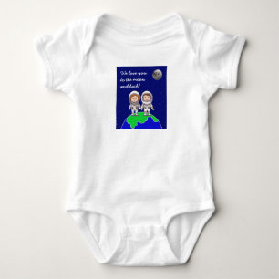 Baby bodysuit met ouder astronauten door Jo Afbeel