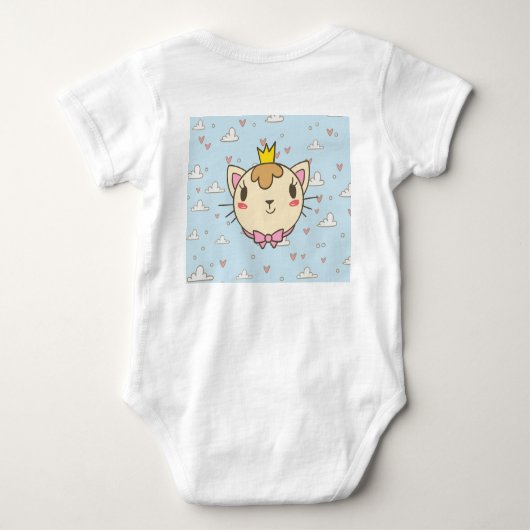 Baby Bodysuit met Schattige Cat Design (Achterkant)