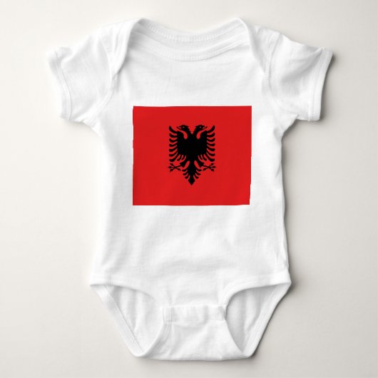 Baby bodysuit met vlag van Albanië (Voorkant)