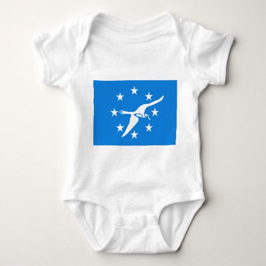 Baby bodysuit met vlag van Corpus Christi, Verenig (Voorkant)