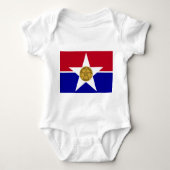 Baby bodysuit met vlag van Dallas, Verenigde State (Voorkant)