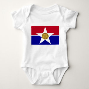 Baby bodysuit met vlag van Dallas, Verenigde State