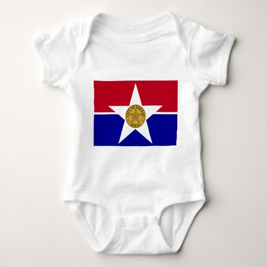 Baby bodysuit met vlag van Dallas, Verenigde State (Voorkant)