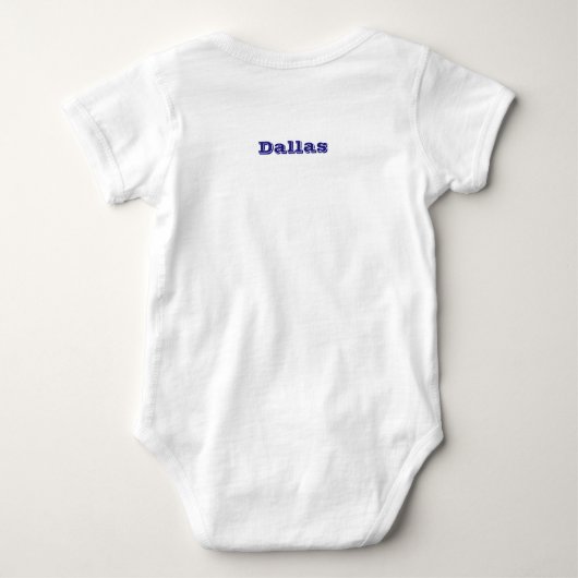 Baby bodysuit met vlag van Dallas, Verenigde State (Achterkant)