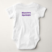 Baby bodysuit met vlag van Manitou Springs (Achterkant)