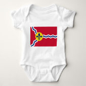 Baby bodysuit met vlag van St. Louis, Missouri (Voorkant)
