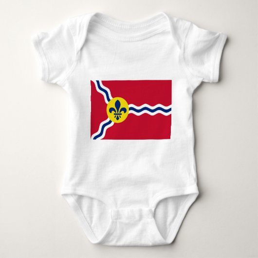 Baby bodysuit met vlag van St. Louis, Missouri (Voorkant)
